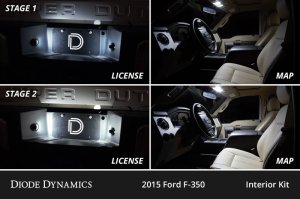 Ford Super Duty F250 Interior LED Kit - Diode Dynamics - Stage 2 - Cool White - `08-`16